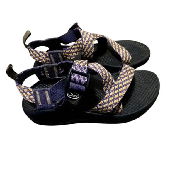 Chaco Z1 Ecotread Outdoor Sandal Purple Diamond Print Gorpcore Girls Size 13 - Picture 2 of 7